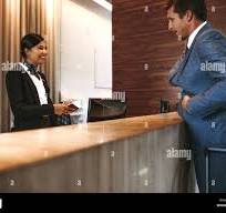 Hotel front office reception hi-res stock photography and ...